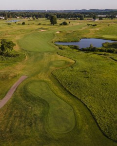 Pond on golf course